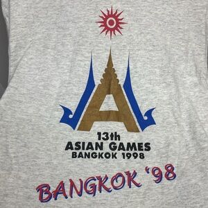 Vintage 13th Asian Games Bangkok ‘98 Grey Graphic T-Shirt